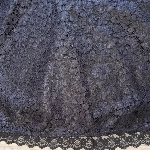 Wallis Black Lace Dress Women Sz 16 EUR 48 UK 20 ALine Party Grunge Classy Event - Picture 4 of 10